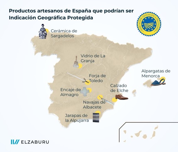 ejemplo de productos artesanos de españa que podrían ser susceptibles de indicación geográfica protegida igp